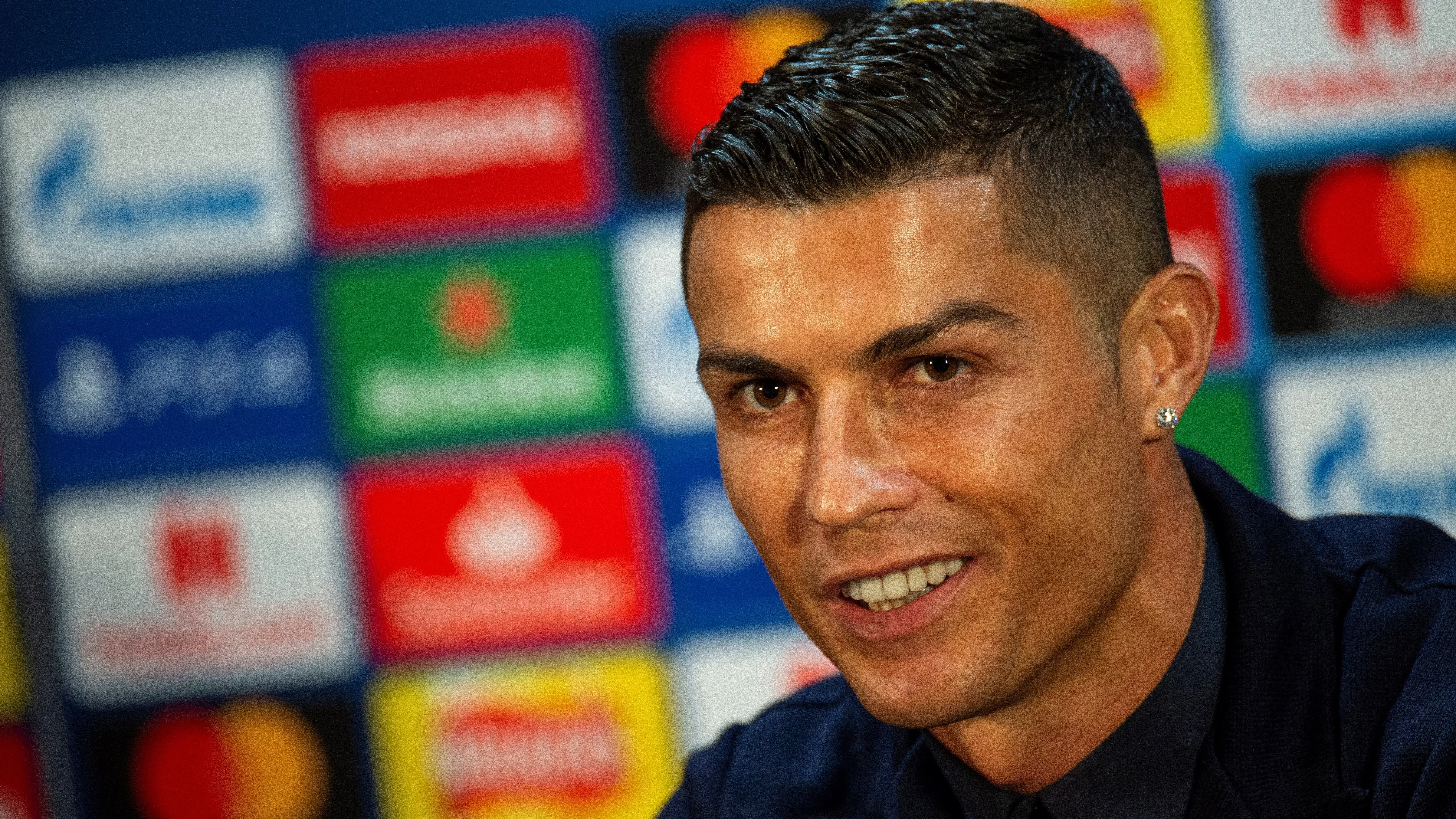 Cristiano Ronaldo, en rueda de prensa en Old Trafford