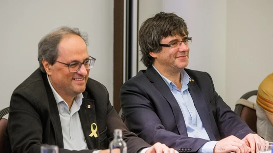 Imagen de archivo de Quim Torra y Carles Puigdemont Imagen de archivo de Quim Torra y Carles Puigdemont