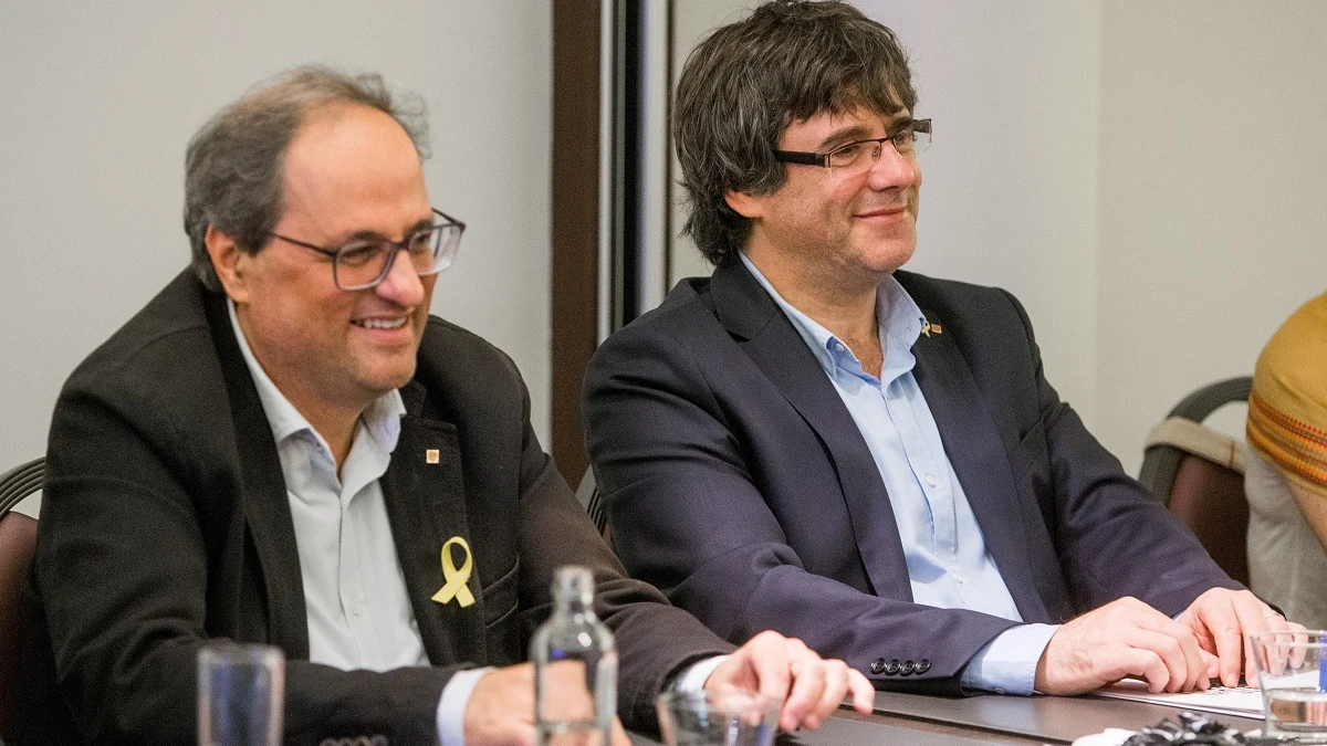 Imagen de archivo de Quim Torra y Carles Puigdemont