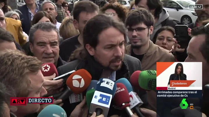 El líder de Podemos, Pablo Iglesias