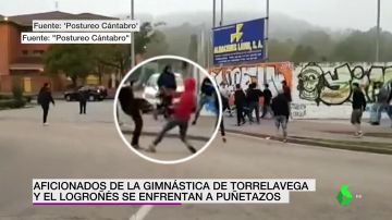 Brutal pelea entre los ultras de la Gimnástica de Torrelavega y la UD Logroñés