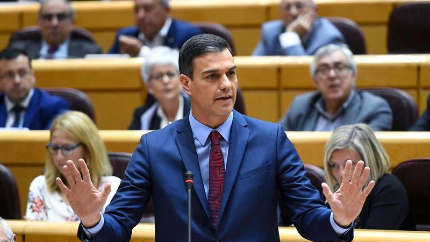 El presidente del Gobierno, Pedro S&aacute;nchez, en una sesi&oacute;n de control
