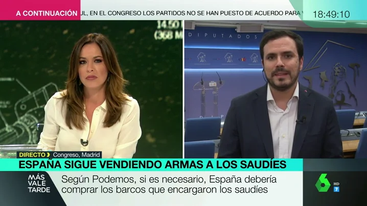 Alberto Garzón, sobre la venta de armas: "Hay que decirles a los Borbones que sus negocios oscuros en Arabia Saudí se han acabado"