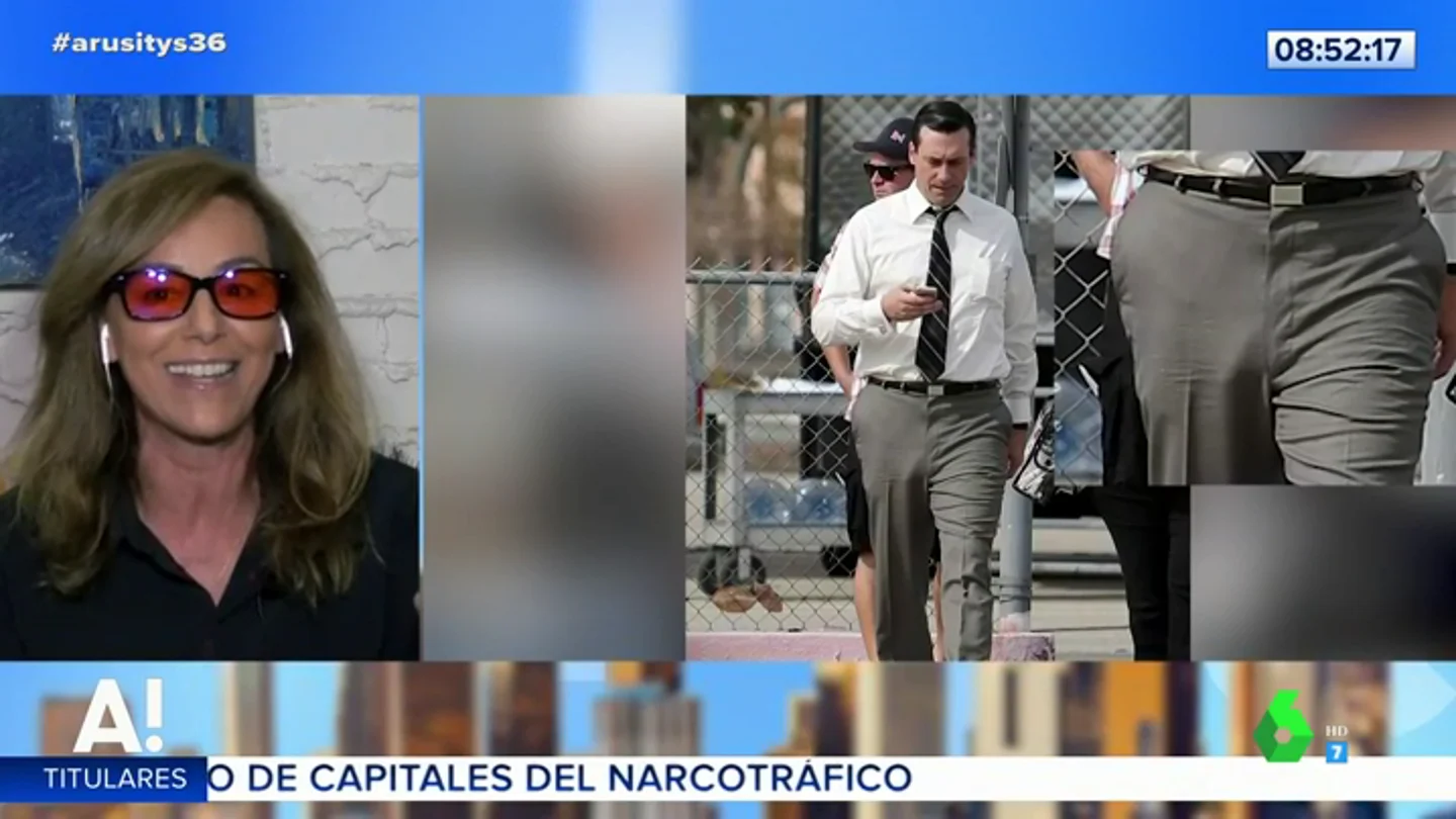 El incómodo momento de María Estévez luchando por "mirar a los ojos" a Jon Hamm El incómodo momento de María Estévez luchando por "mirar a los ojos" a Jon Hamm