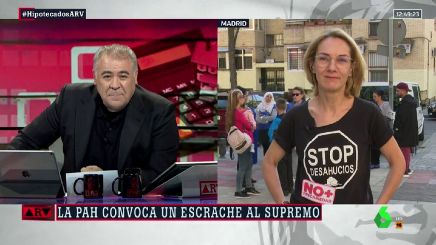 Mercedes Revuelta, sobre la manifestaci&oacute;n de este mi&eacute;rcoles ante el Supremo: "Los bancos se nos van de rositas con sus m&uacute;ltiples estafas"