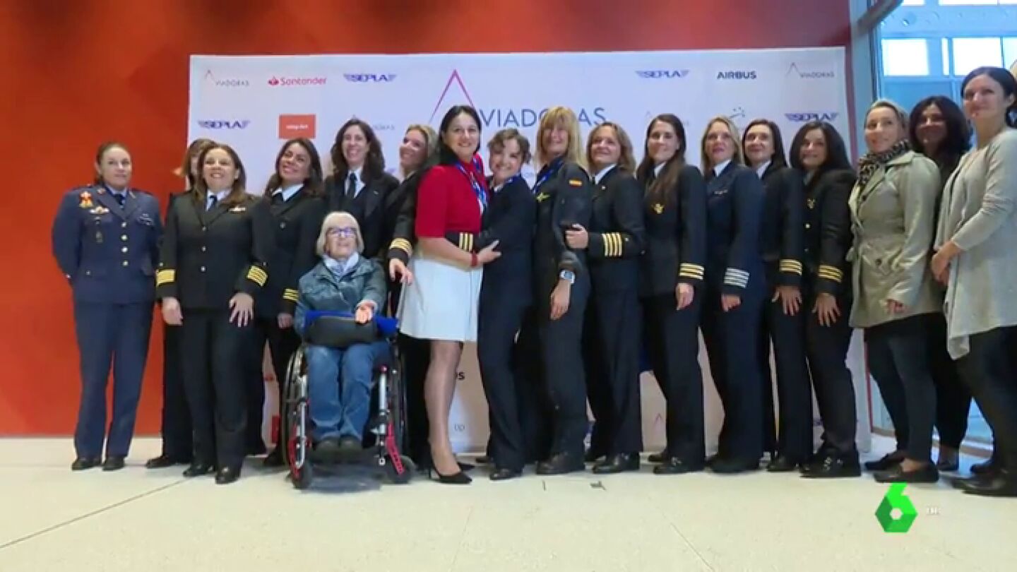 Mujeres piloto lanzan un mensaje a las j&oacute;venes