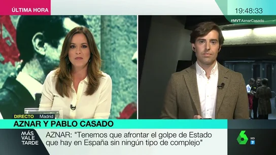Pablo Montesinos, tras la presentación de Aznar y Casado: "Lo que están haciendo es escenificar su sintonía total" Pablo Montesinos, tras la presentación de Aznar y Casado: "Lo que están haciendo es escenificar su sintonía total"