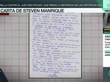 Félix Steven Manrique se dirige en una carta a la familia de Patricia Aguilar: "Ella está acorralada por mi suegro español" Félix Steven Manrique se dirige en una carta a la familia de Patricia Aguilar: "Ella está acorralada por mi suegro español"