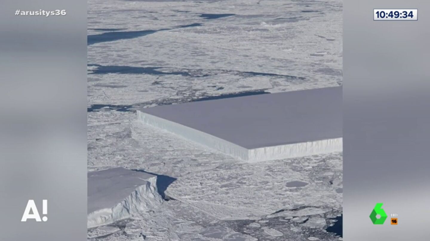 La extra&ntilde;a aparici&oacute;n de un iceberg perfectamente cuadrado en la Ant&aacute;rtida