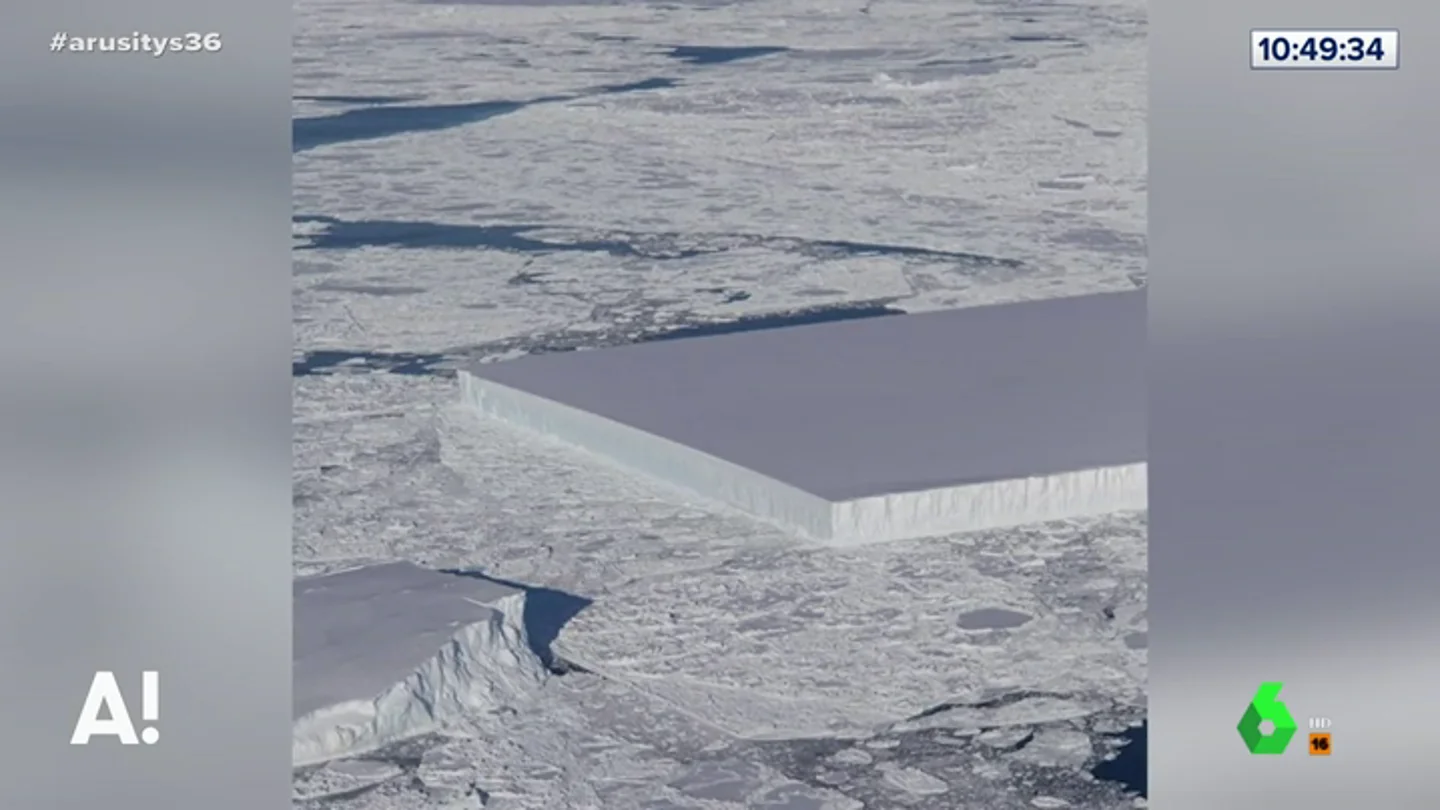 La extraña aparición de un iceberg perfectamente cuadrado en la Antártida La extraña aparición de un iceberg perfectamente cuadrado en la Antártida