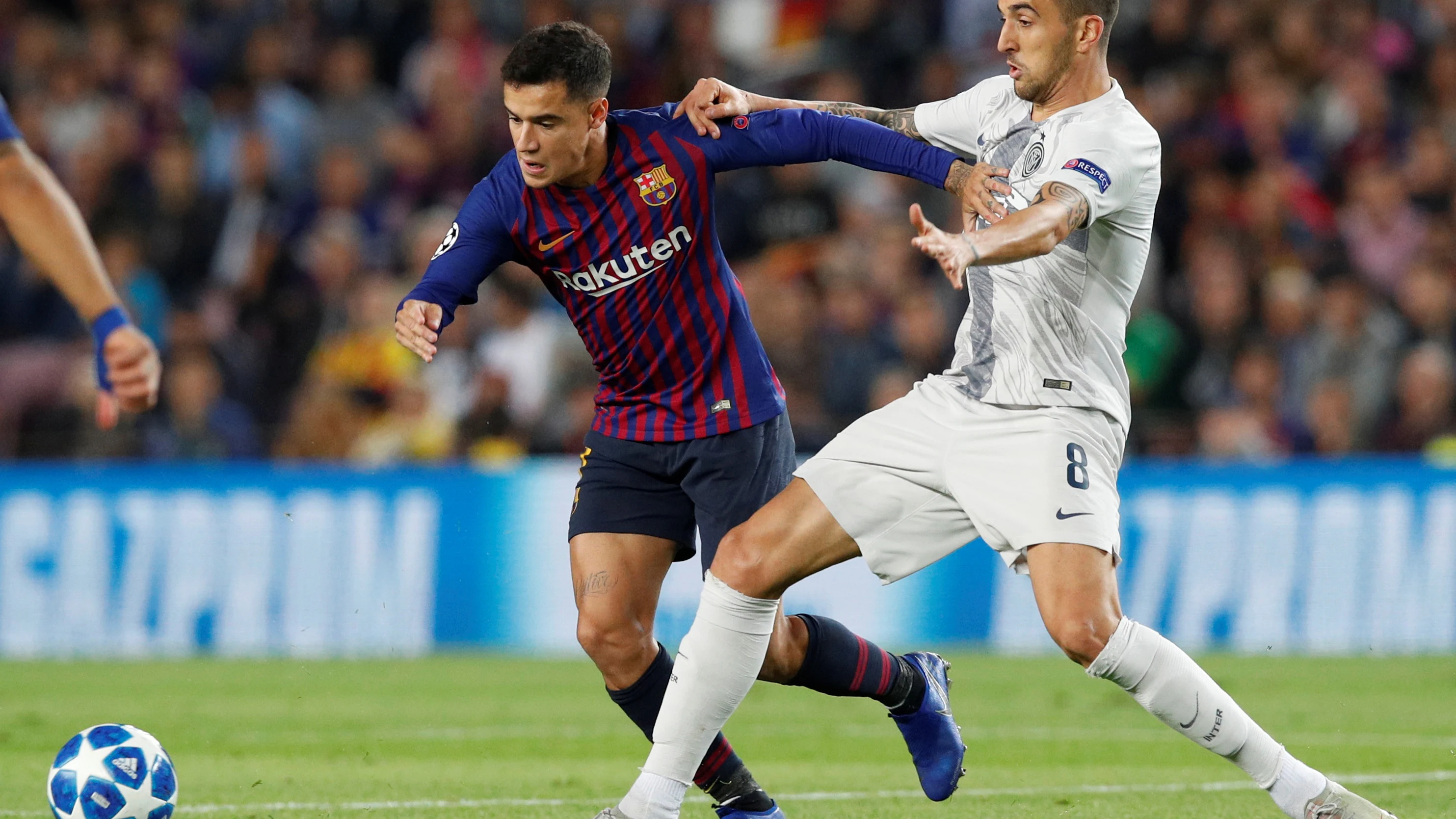 Coutinho, en acción ante el Inter