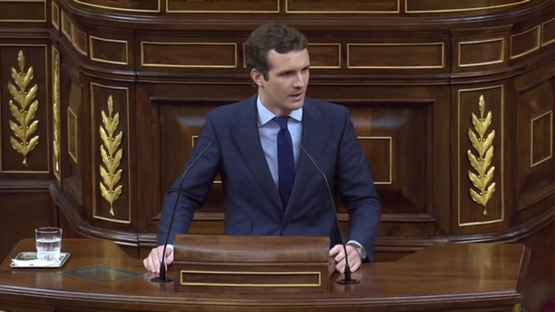 El líder del PP, Pablo Casado