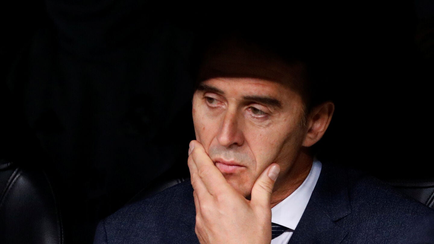 Lopetegui, en el banquillo durante el duelo ante el CSKA