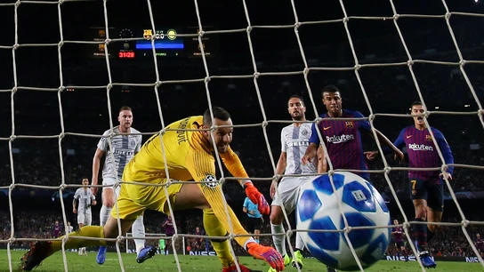 Rafinha, en el momento de anotar ante el Inter Rafinha, en el momento de anotar ante el Inter