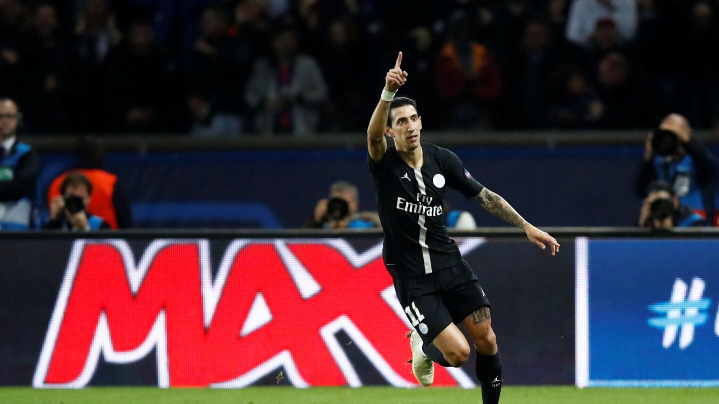 Di Mar&iacute;a celebra su gol ante el N&aacute;poles