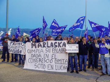Los sindicatos representativos en Prisiones durante el piquete organizado en Soto del Real Los sindicatos representativos en Prisiones durante el piquete organizado en Soto del Real