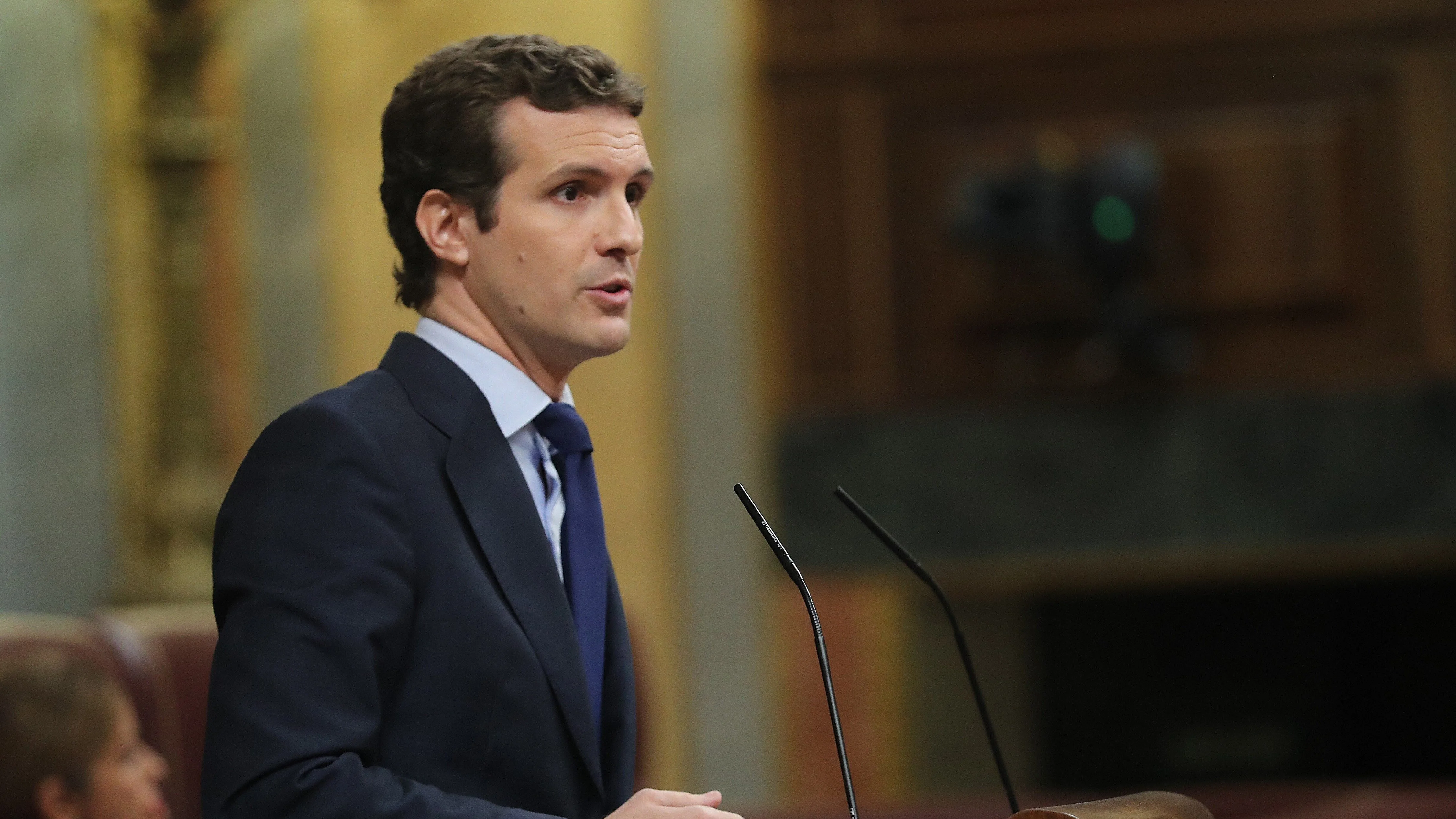 El líder del PP, Pablo Casado