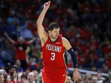 Nikola Mirotic, en un partido con los Pelicans Nikola Mirotic, en un partido con los Pelicans