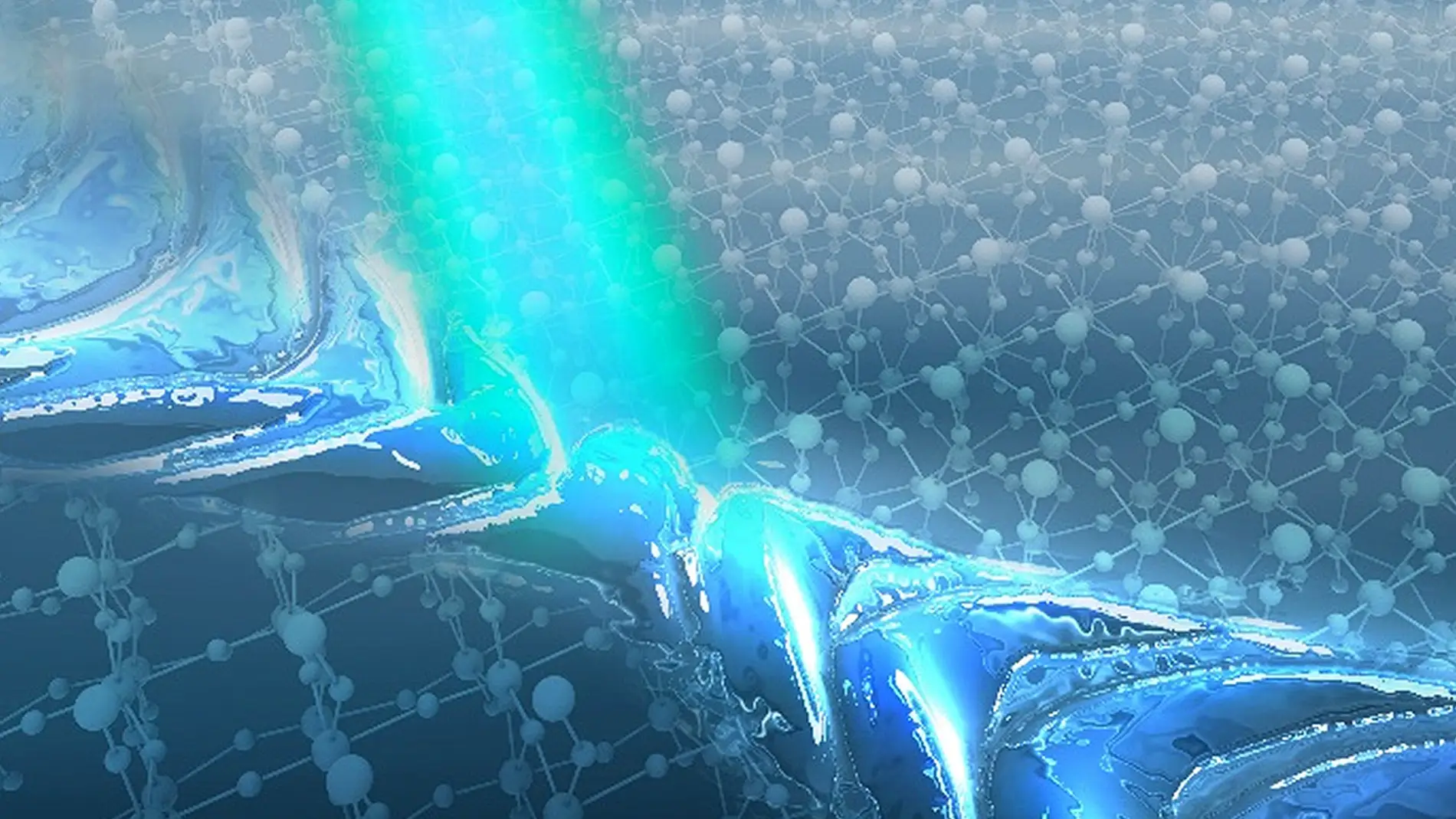 Nanoluz que surca un material bidimensional