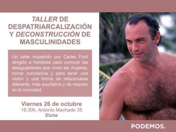 Cartel de Podemos con la imagen de Bertín Osborne Cartel de Podemos con la imagen de Bertín Osborne