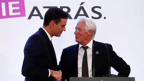 El actor estadounidense Richard Gere junto a Pedro Sánchez El actor estadounidense Richard Gere junto a Pedro Sánchez