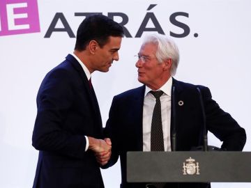 El actor estadounidense Richard Gere junto a Pedro Sánchez El actor estadounidense Richard Gere junto a Pedro Sánchez