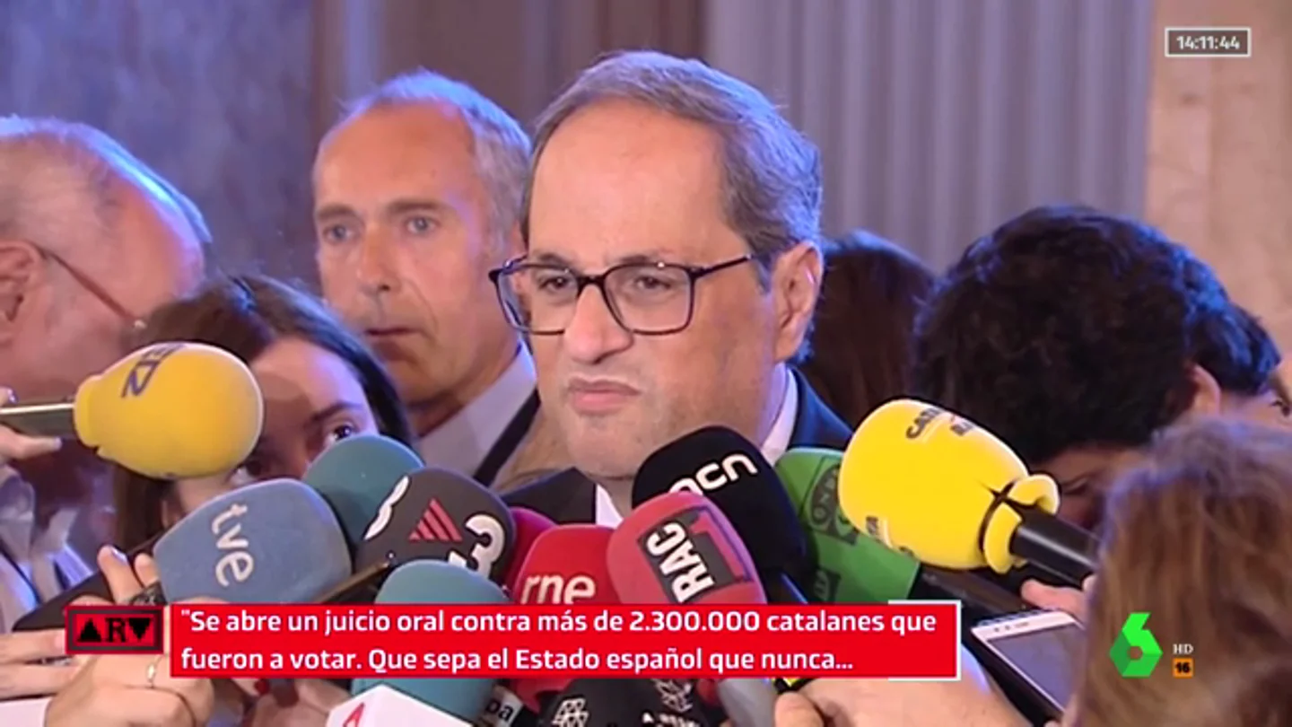 El presidente de la Generalitat, Quim Torra El presidente de la Generalitat, Quim Torra