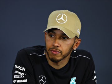 Lewis Hamilton, en rueda de prensa Lewis Hamilton, en rueda de prensa