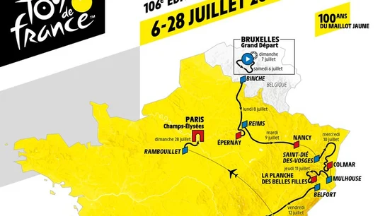 El recorrido del Tour de Francia 2019 El recorrido del Tour de Francia 2019
