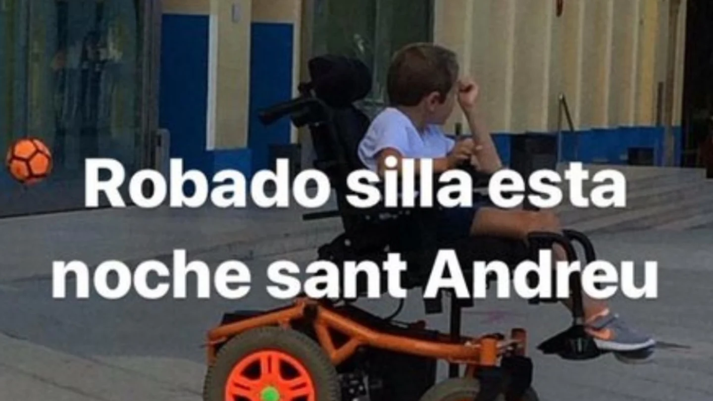 La silla de ruedas robada en Sant Andreu La silla de ruedas robada en Sant Andreu