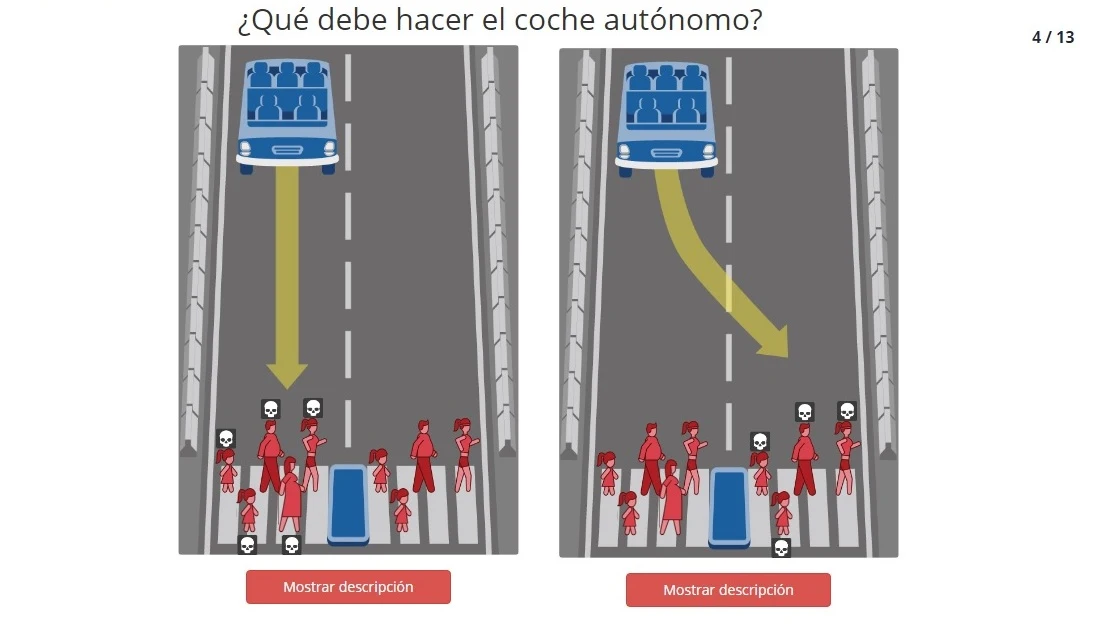 El siniestro experimento que analiza el futuro de la circulación: ¿a quién salvaría un coche autónomo en un accidente?