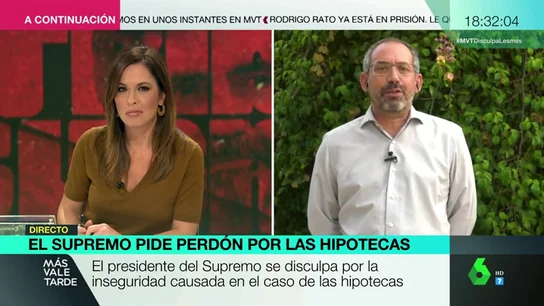 Joaquín Urías, tras el perdón de Lesmes por el escándalo de las hipotecas: "Él no está dispuesto a que cambie nada, al final ganará la banca" Joaquín Urías, tras el perdón de Lesmes por el escándalo de las hipotecas: "Él no está dispuesto a que cambie nada, al final ganará la banca"