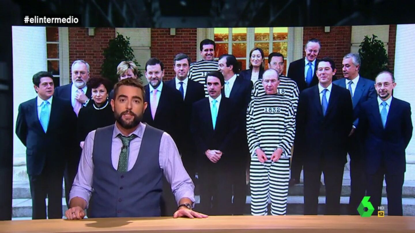 Dani Mateo y el 'hat-trick' de Aznar con sus ministros en prisi&oacute;n: "Si su Gobierno quisiera hacer un encuentro, tendr&iacute;a que ser en la c&aacute;rcel"
