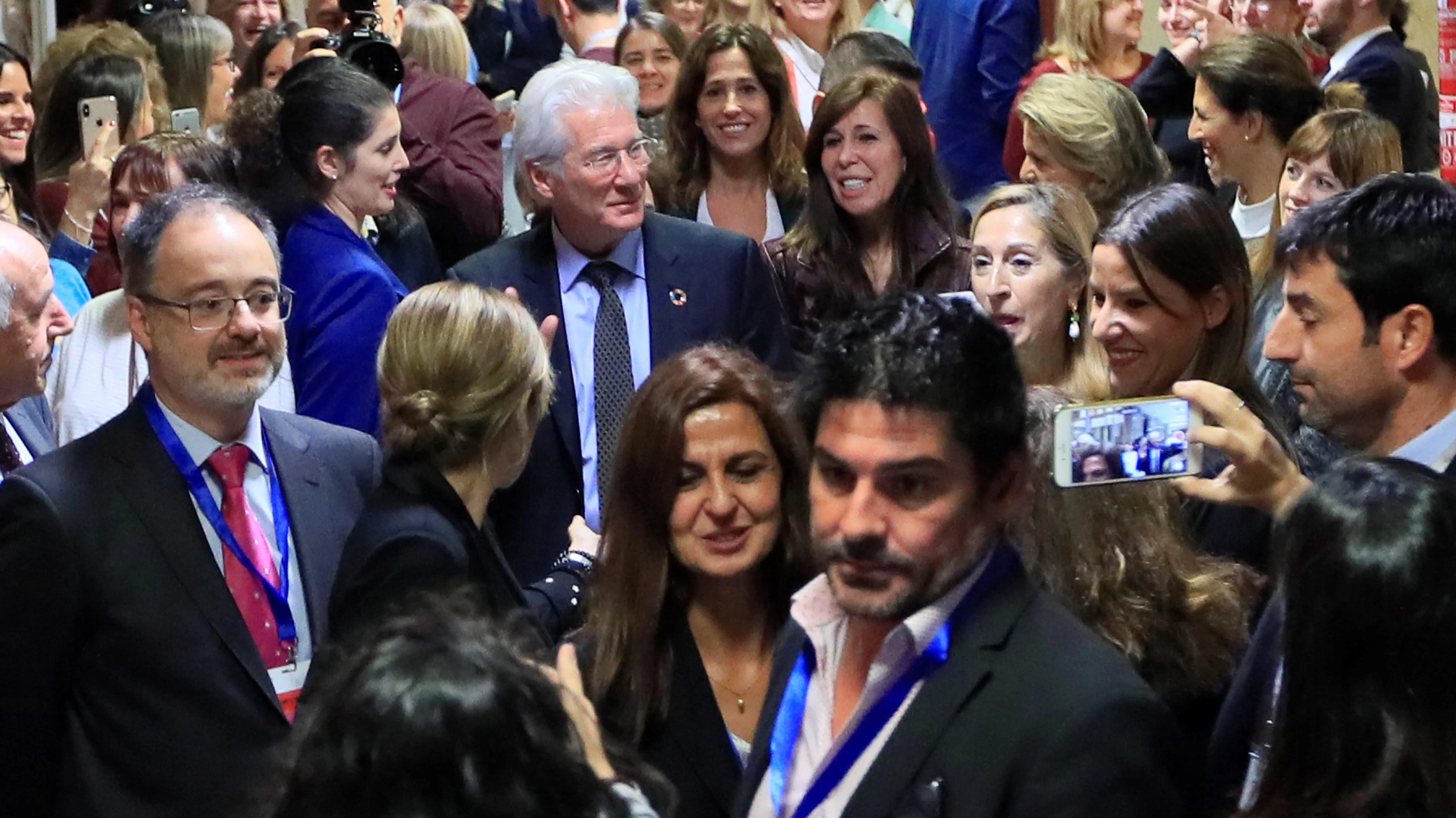 El actor estadounidense ,Richard Gere, durante su visita al Congreso