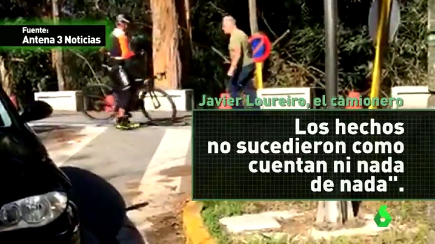 El camionero que agredi&oacute; a martillazos a dos ciclistas se justifica: "Vino uno a la cabina y me lanz&oacute; un pu&ntilde;etazo"