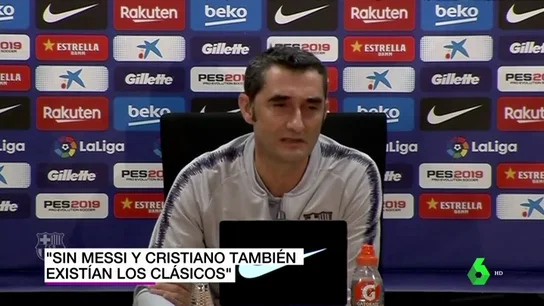Valverde: "Antes de Messi y Cristiano ya existía el Clásico, había tensión... había hasta cochinillos volando" Valverde: "Antes de Messi y Cristiano ya existía el Clásico, había tensión... había hasta cochinillos volando"
