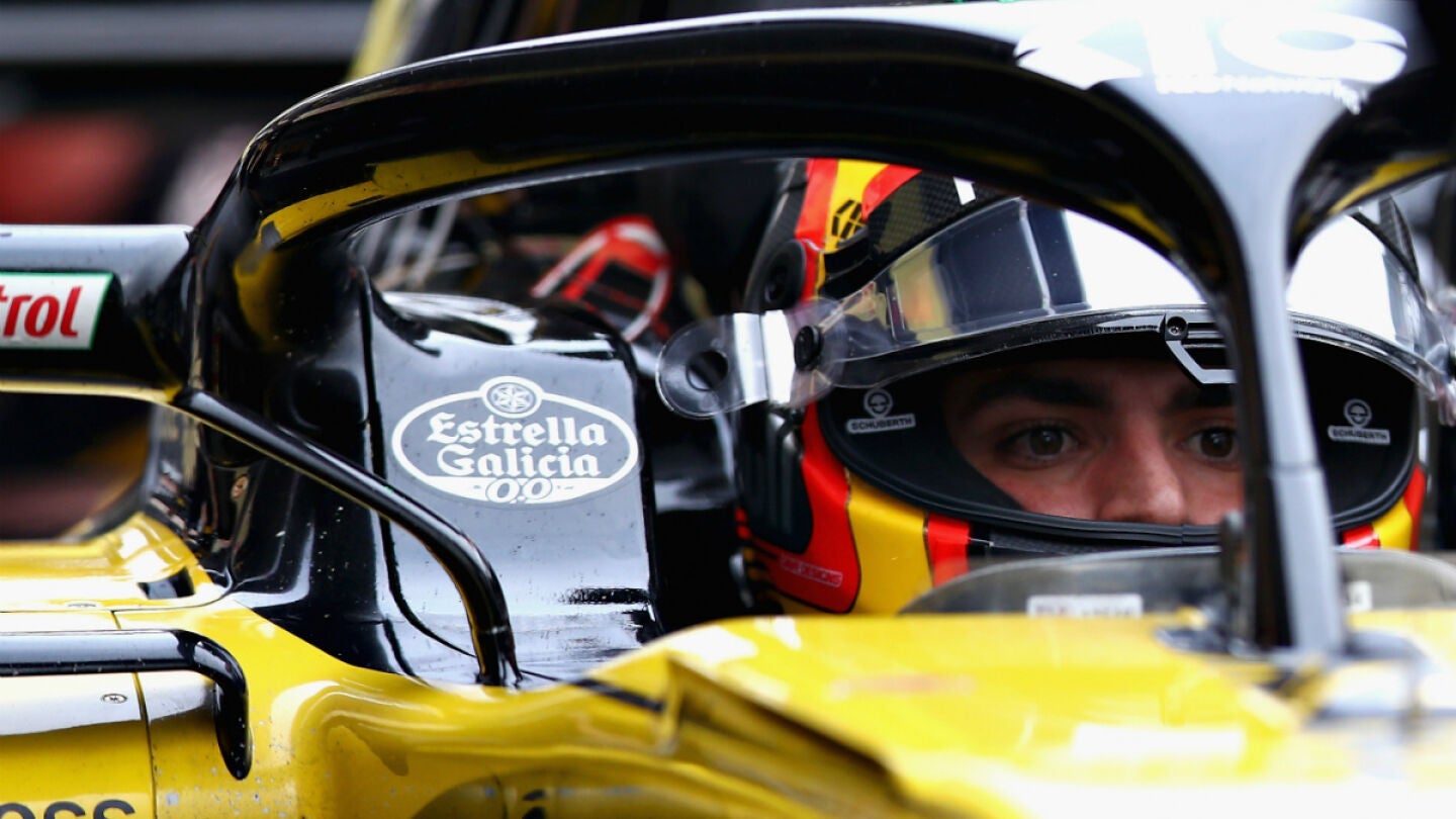 Carlos Sainz, a bordo del Renault