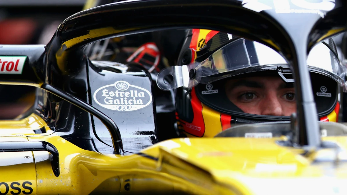 Carlos Sainz, a bordo del Renault