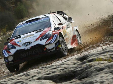 Ott Tänak en el Rally de Cataluña 