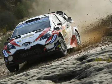 Ott Tänak en el Rally de Cataluña Ott Tänak en el Rally de Cataluña