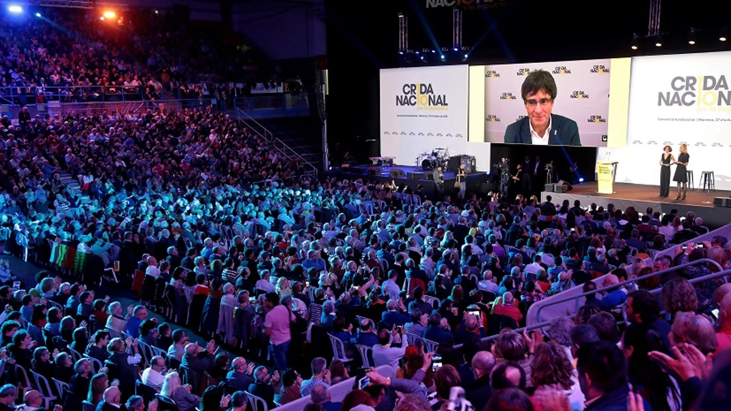 Carles Puigdemont en el acto de la Crida Nacional Carles Puigdemont en el acto de la Crida Nacional