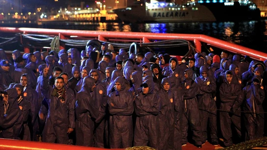 Imagen de los migrantes rescatados por Salvamento Marítimo Imagen de los migrantes rescatados por Salvamento Marítimo