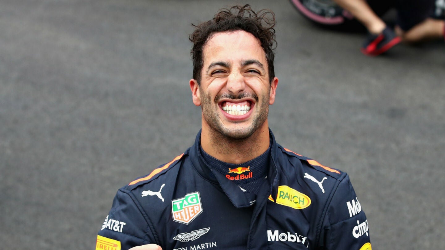 Daniel Ricciardo celebra la pole en el GP de M&eacute;xico