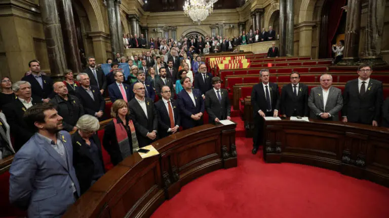 Pleno del Parlament que aprobó la DUI (Archivo)