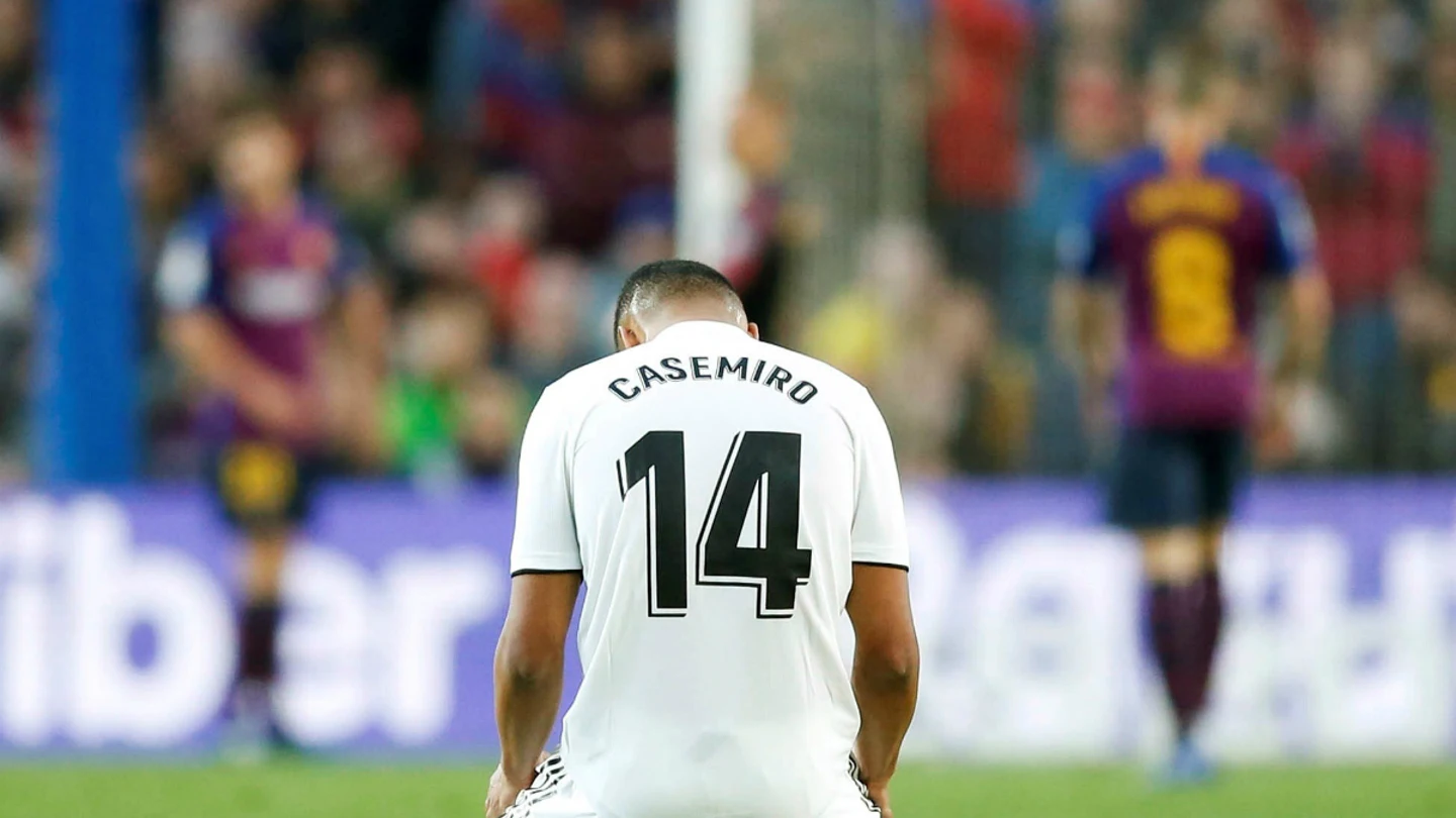 Casemiro, de rodillas Casemiro, de rodillas