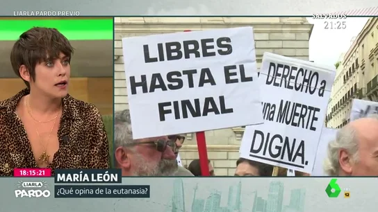 La rotunda reflexión de María León sobre la eutanasia La rotunda reflexión de María León sobre la eutanasia