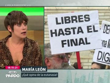 La rotunda reflexión de María León sobre la eutanasia La rotunda reflexión de María León sobre la eutanasia