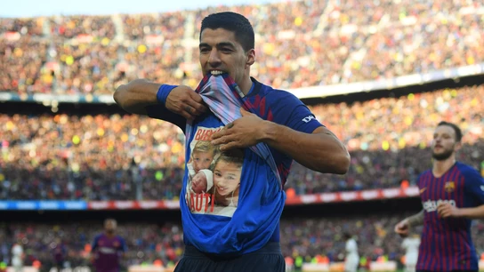 Luis Suárez celebra su gol ante el Real Madrid Luis Suárez celebra su gol ante el Real Madrid