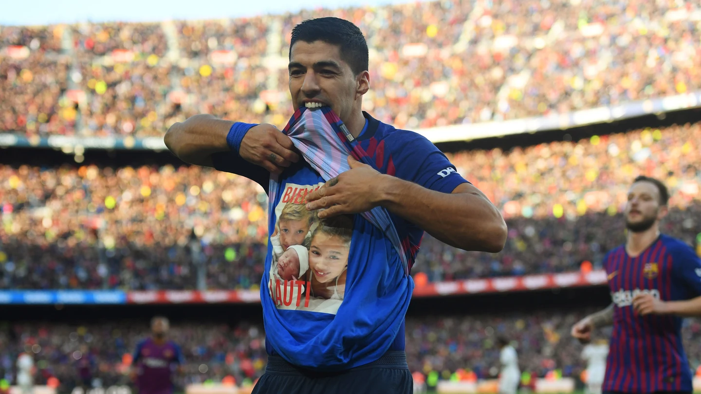 Luis Suárez celebra su gol ante el Real Madrid Luis Suárez celebra su gol ante el Real Madrid