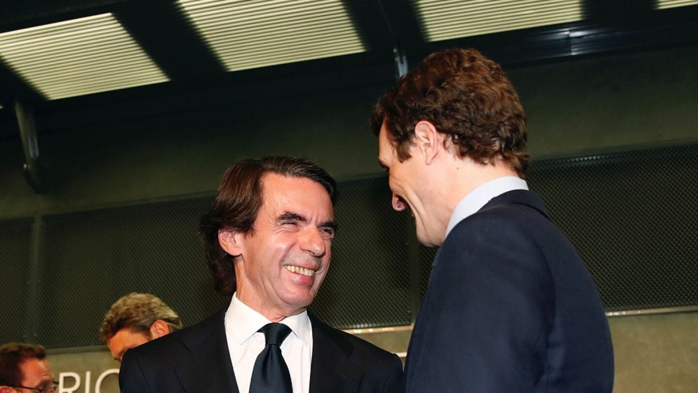 Jos&eacute; Mar&iacute;a Aznar y Pablo Casado